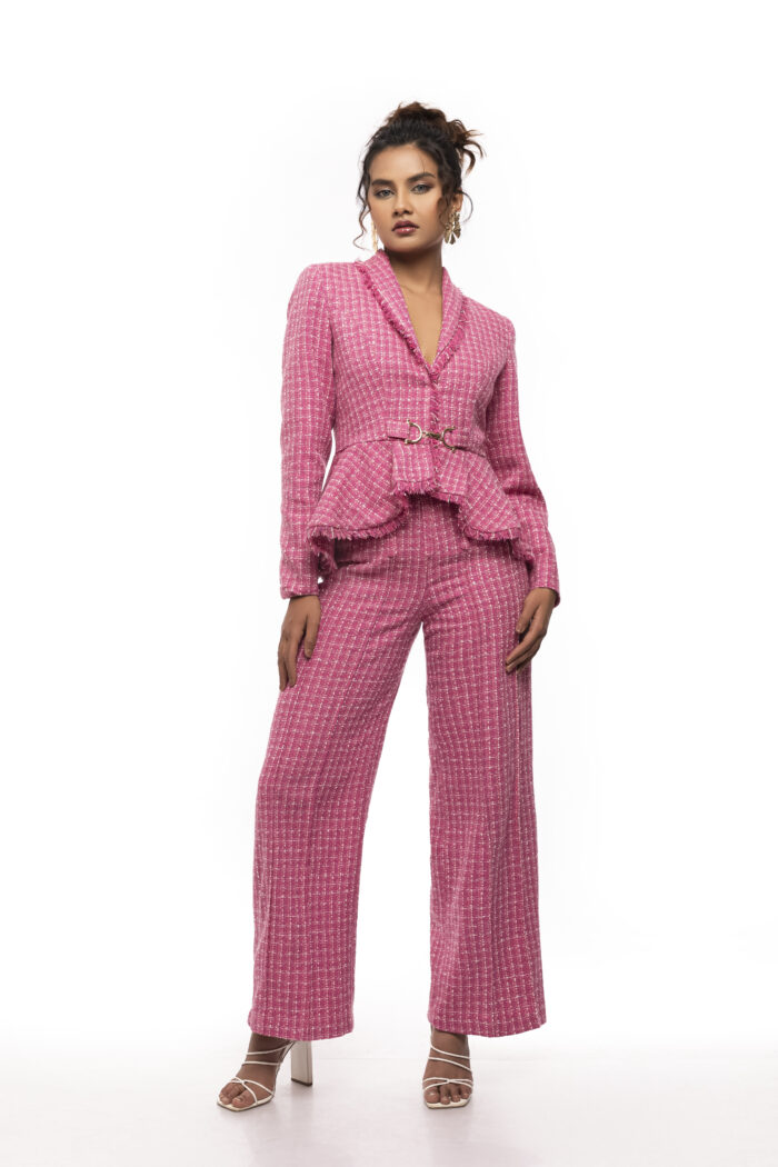 Pointed Corset Trousers Peplum Co-ord Set blazer co-ord set co-ord set