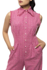 Fringe Tweed Jumpsuit - Image 2