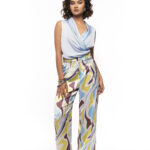 Abstract trousers Wrap Top Sleeveless