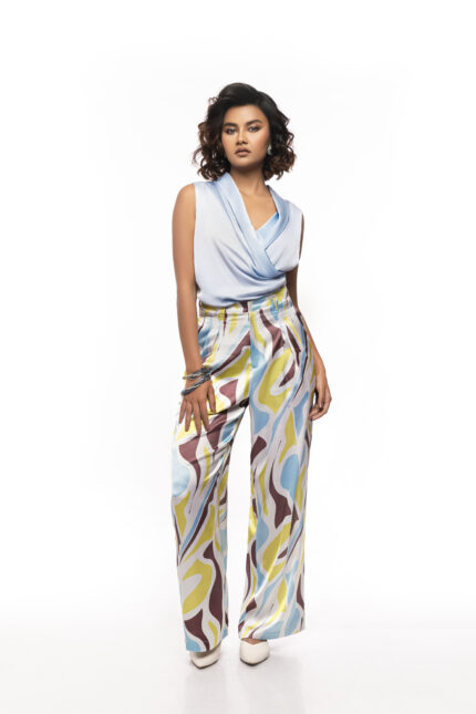 Abstract trousers Wrap Top Sleeveless