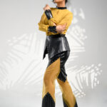 Georgette Top Leather top women's top full sleeves top