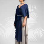 flared palazzo layered draped top stylish pants for women