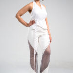 organza studded trousers stylish pants for women statement pants