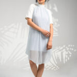 Raglan Pleated Dress dress for summer organza dress midi dress